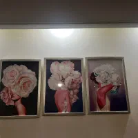 تابلو سه تیکه قاب استیل