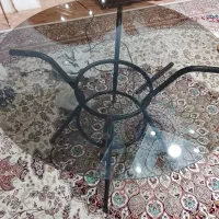 میز فرفوژه وشیشه ای چهار نفره تک .
