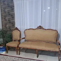 مبل استیل نه نفره در حد نو به همراه میز جلو مبلی|مبلمان خانگی و میز عسلی|تهران, مجیدیه|دیوار