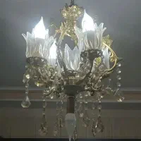 لوستر برنز 5شاخه|لوستر و چراغ آویز|زنجان, |دیوار