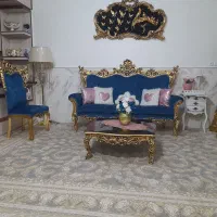 مبل سلطنتی آبی درباری|مبلمان خانگی و میز عسلی|محمدشهر, همایون ویلا|دیوار