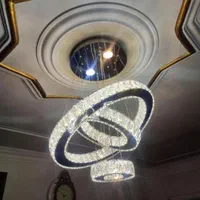 لوستر کهکشانی دایره سه حلقه 50*30*15|لوستر و چراغ آویز|بروجرد, |دیوار