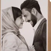 نقاشی چهره رنگی و سیاه قلم