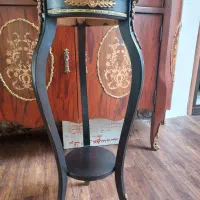 میز سه پایه ترکیب چوب وبرنز