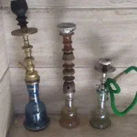 فروش ۳عدد قلیون آهنی چوبی و برنجی
