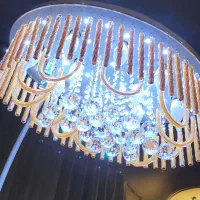 لوستر اسپیکر دار با دو کنترل وارداتی نوو|لوستر و چراغ آویز|کرمان, |دیوار