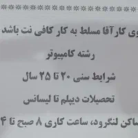نیروی کار آقا مسلط به کافی نت
