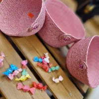 ظروف های قیطان دوزی|صنایع دستی و سایر لوازم تزئینی|یزد, |دیوار