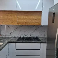 کابینت اشپزخانه/هایگلاس/ ام دی اف/ مدرن/درجه یک|خدمات پیشه و مهارت|میانه, |دیوار