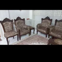 مبل سلطنتی ۹ نفر چوبه گردو اصل|مبلمان خانگی و میز عسلی|کرج, شهرک جهاننما|دیوار