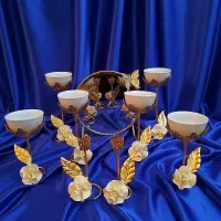 تک وعمده سرویس۹پارچه هفت سین باپیاله تنگ ماهی سبزه