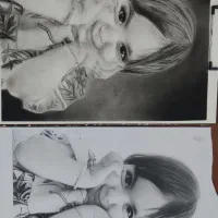 طراحی چهره|تابلو، نقاشی، عکس|اردکان, |دیوار