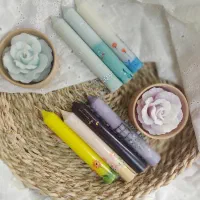 شمع قلمی ساده و نقاشی شده ، یه هدیه متفاوت و مناسب