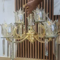 لوستر برنجی ۵ شاخه مدرن