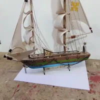 ماکت دستساز هدیه رومیزی کشتی بادبانی چوبی|مجسمه، تندیس، ماکت|تهران, بازار|دیوار