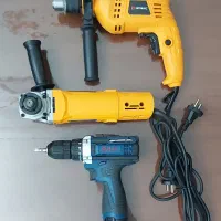دریل شارژی + مینی فرز + دریل برقی