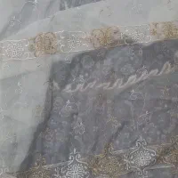 پرده حریر نباتی طرح دار