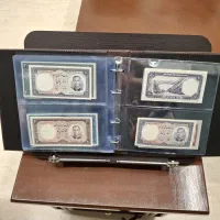 کلاسور نفیس اسکناس با ۴۴ عدد اسکناس|کلکسیون سکه، تمبر، اسکناس|تهران, پونک|دیوار