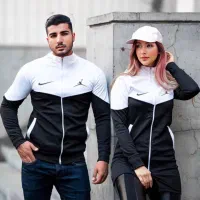 ست دو نفره سوییشرت سفید مشکی مدل Nike-تعداد محدود