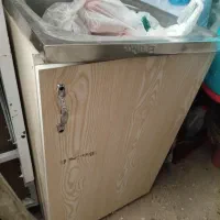 ظرفشوی استیل با کابینت ام دی اف