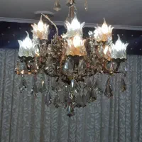 فروش لوستر ۶ شاخه برنجی|لوستر و چراغ آویز|دزفول, |دیوار