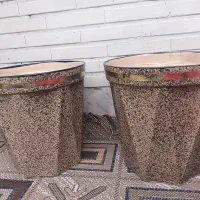 دوعدد گلدان زیبای سرامیکی براق درحد نو
