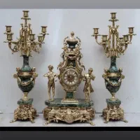 شمعدان و ساعت برنجی(برنز)