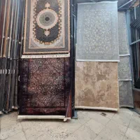 قالیچه ۴متری ۱۲۰۰ شانه زغالی سبز طوسی پتینه|فرش|مشهد, امیر|دیوار