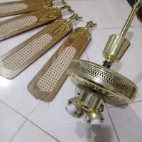 پنکه سقفی چوبی لوستر دار