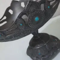 شکلات خوری و جا دستمال سیلور گلدان فرانسه|ظروف سرو و پذیرایی|آبیک, |دیوار