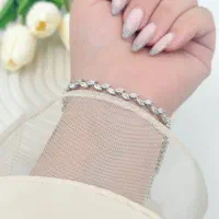 دستبند نقره آسمان ابری آبکاری طلا نانو کد۸۲۰۴۰نقره|بدلیجات|تبریز, |دیوار