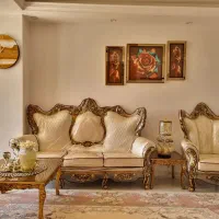 مبل استیل چوب گردو