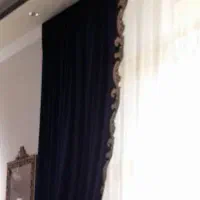 دوعدد یالان پرده سرمه ای