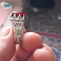 انگشترنقره۹۲۵ با نگین عقیق خیلی قدیمی|جواهرات|بندر گناوه, |دیوار