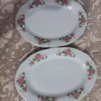 سه عدد دیس چینی گل سرخی یک عدد بزرگ ۲عدد کوچک|ظروف سرو و پذیرایی|نسیم‌شهر, |دیوار