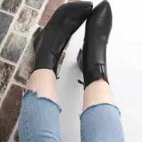 کفش نیم بوت پاشنه دار مجلسی