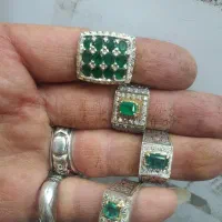 انگشترهای بی نظیر نقره با سنگ زمرد