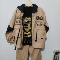 ست ستیکه کتان و کفش پسرانه سایز 26