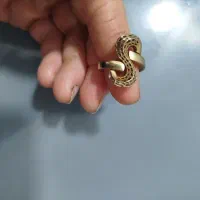 طلا 100 بالای خام انگشتر و زنجیر