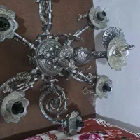 لوسترتمیزوسالم نقره ای برنز|لوستر و چراغ آویز|تبریز, |دیوار