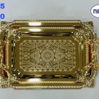 سینی ۲تیکه وارداتی طلایی و نقره کیفیت خوب|ظروف سرو و پذیرایی|تهران, شوش (باغ آذری)|دیوار