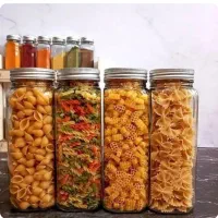 بانکه شیشه ای گرد و مربع|ظروف نگهدارنده، پلاستیکی، یک‌بارمصرف|مشهد, دانش|دیوار