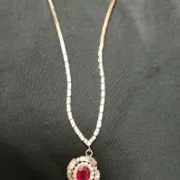 نیم ست نقره با یاقوت اصل|کلکسیون اشیاء عتیقه|تهران, سید خندان (جلفا)|دیوار