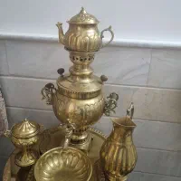 سرویس سماور  زغالی برنجی