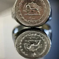 انگشتر نقره با سکه سال ۱۳۱۵|جواهرات|لار, |دیوار