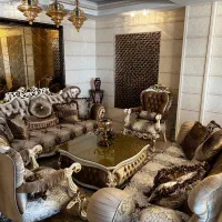 مبل استیل ترک هفت نفره با میز نهارخوری هشت نفره