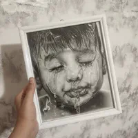 فروش تابلو نقاشی چهره خیس