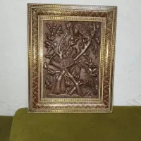 تابلو مسی قلم زنی برجسته طرح مرغ و گل ، موزه ای|تابلو، نقاشی، عکس|تهران, تهرانسر غربی|دیوار