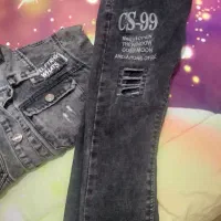 شلوارلی وکت ذغالی شیک وباکلاس