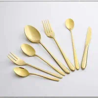 سرویس قاشق چنگال تمام طلایی دونا 24 نفره